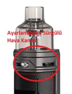 Voopoo Drag S Pod Kit Hava Kanalı Ayar düğmesi