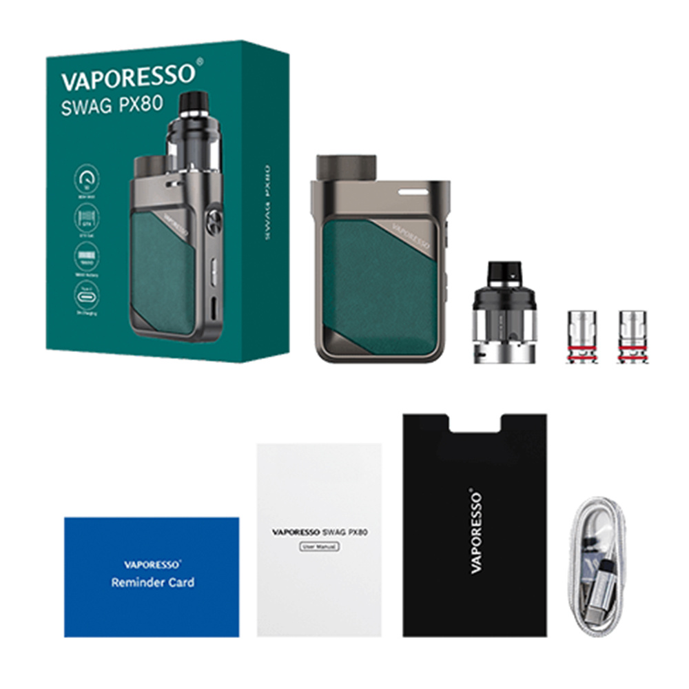 Vaporesso Swag PX80 Pod Kutu İçeriği