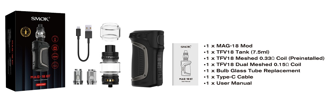 Smok Mag 18 Kit Kutu İçeriği