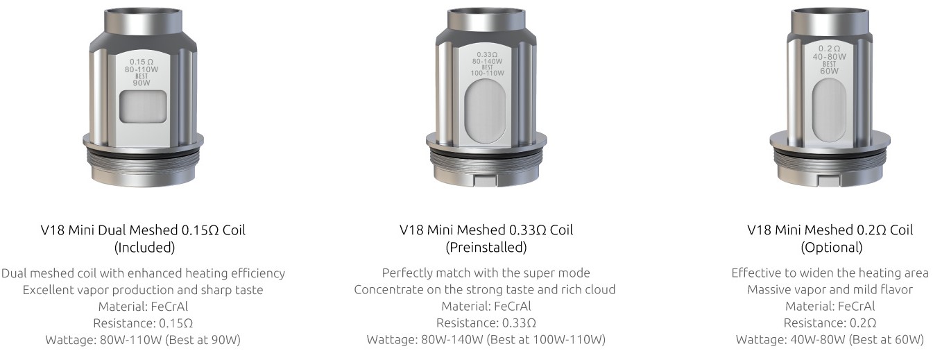 Smok V18 Mini Coil Çeşitleri