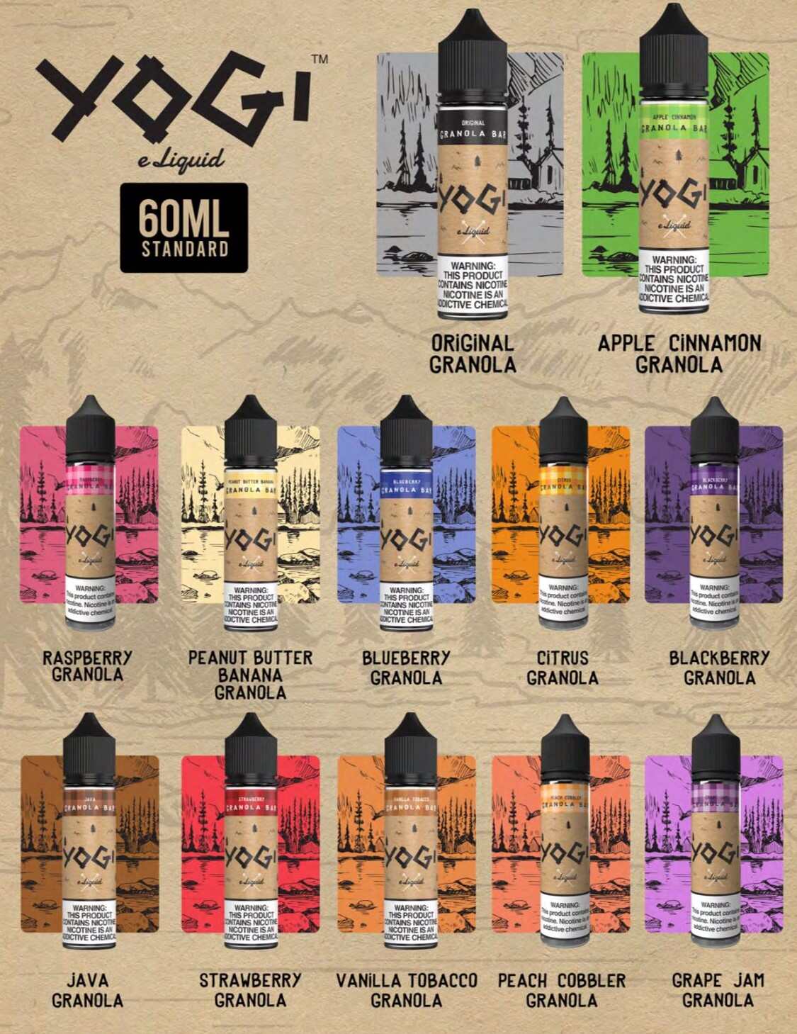 YOGI PEANUT BUTTER BANANA GRANOLA 60ml Likit ile Diğer İçerik Listesi