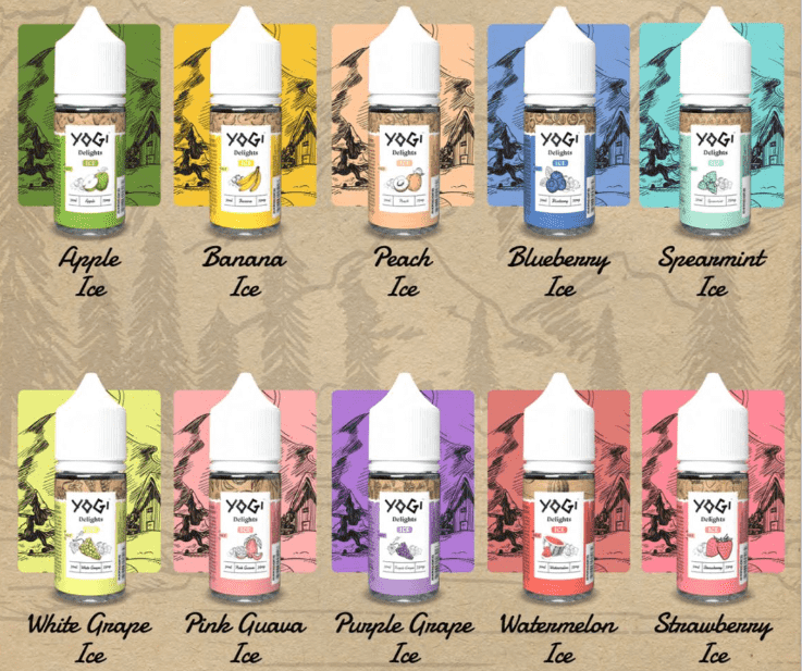 YOGI BLUEBERRY GRANOLA Salt Likit ve Diğer Lezzet Listesi, Buzlu Meyve Aromaları: