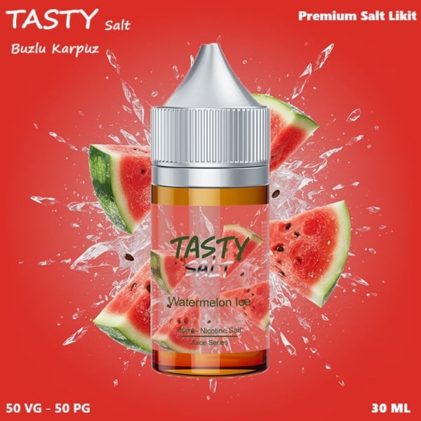 Tasty Watermelon Ice Salt Likit, Tasty Watermelon Ice Premium Salt Likit, Tasty Watermelon Ice 30 ml Salt Likit